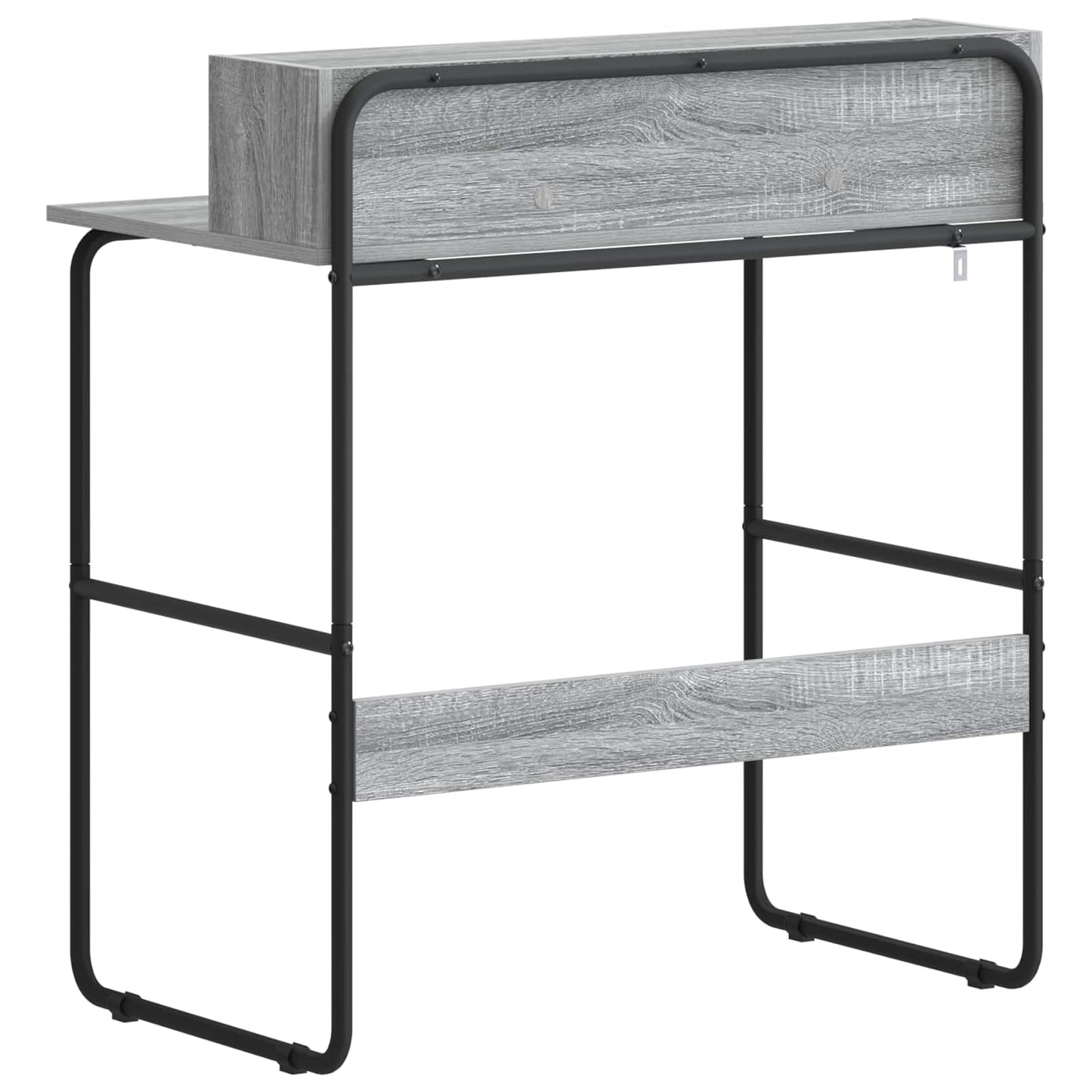 vidaXL Desk with Storage Grey Sonoma 80 x 50 x 91 cm