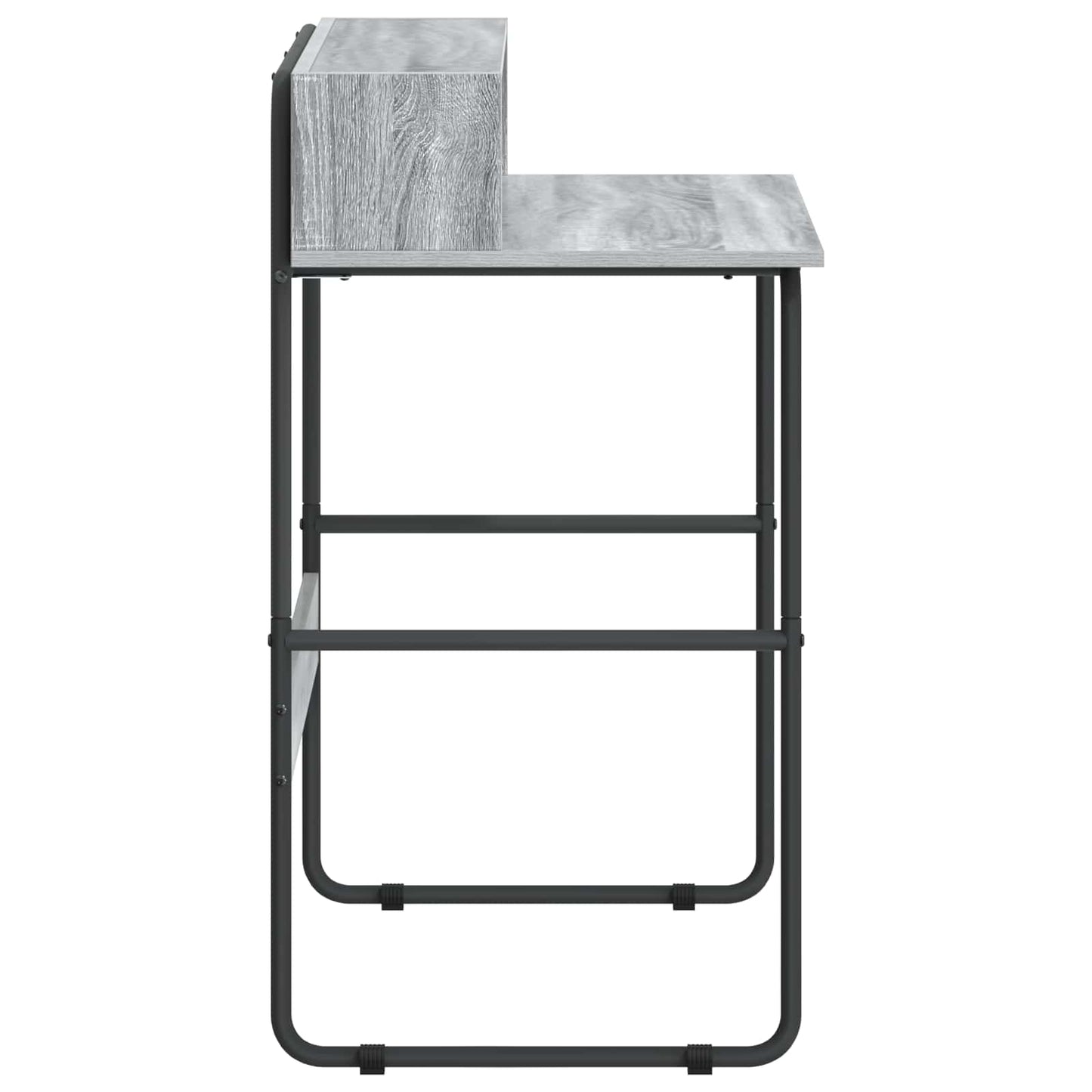vidaXL Desk with Storage Grey Sonoma 80 x 50 x 91 cm