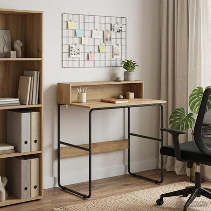 vidaXL Desk with Storage Artisan Oak 80 x 50 x 91 cm