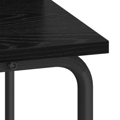 vidaXL Desk with Storage Black Oak 100 x 50 x 91 cm