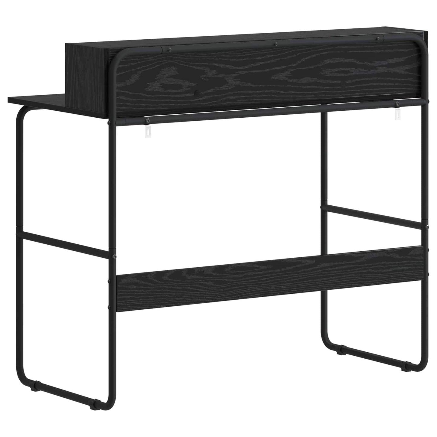 vidaXL Desk with Storage Black Oak 100 x 50 x 91 cm