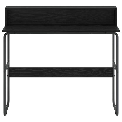 vidaXL Desk with Storage Black Oak 100 x 50 x 91 cm