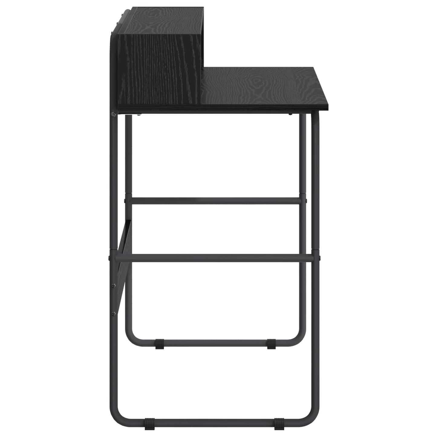 vidaXL Desk with Storage Black Oak 100 x 50 x 91 cm