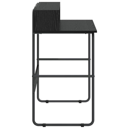 vidaXL Desk with Storage Black Oak 100 x 50 x 91 cm