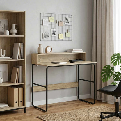 vidaXL Desk with Storage Sonoma Oak 100 x 50 x 91 cm