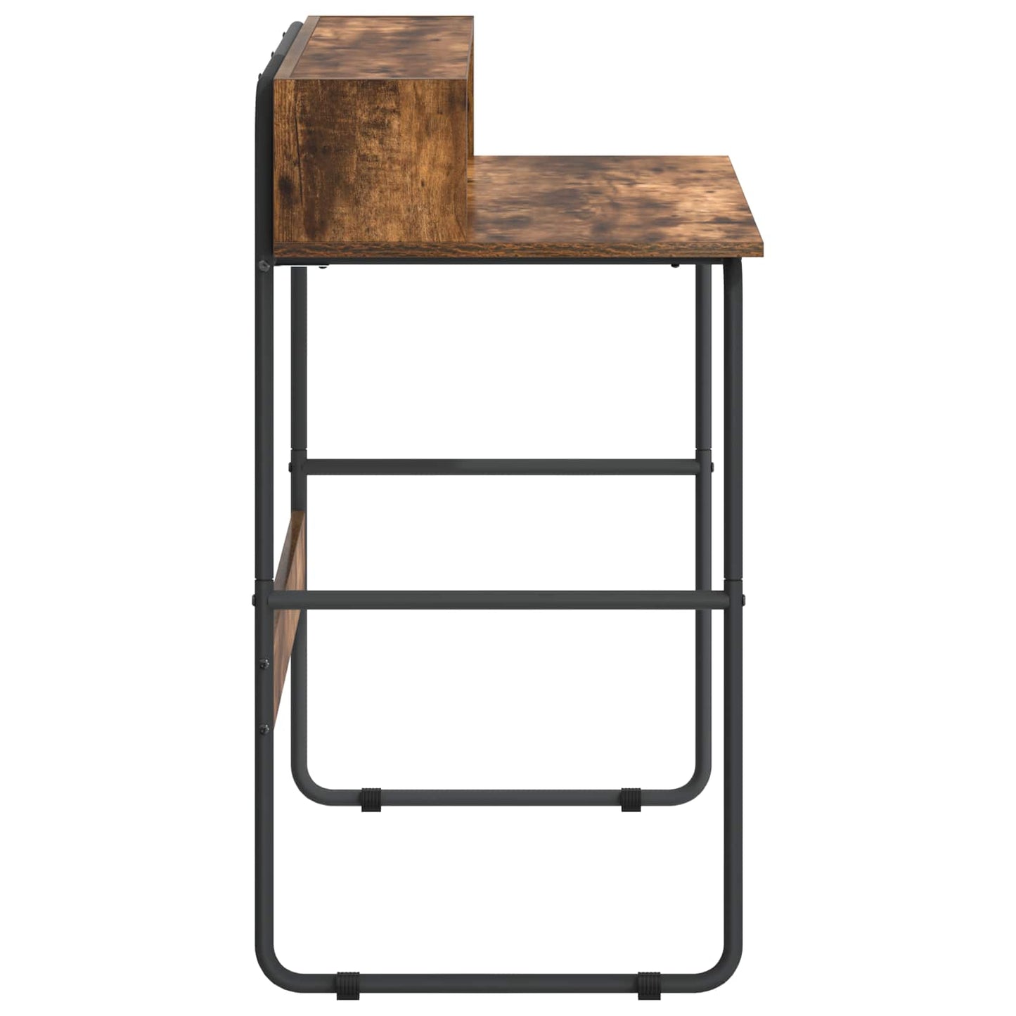 vidaXL Desk with Storage Smoked Oak 100 x 50 x 91 cm