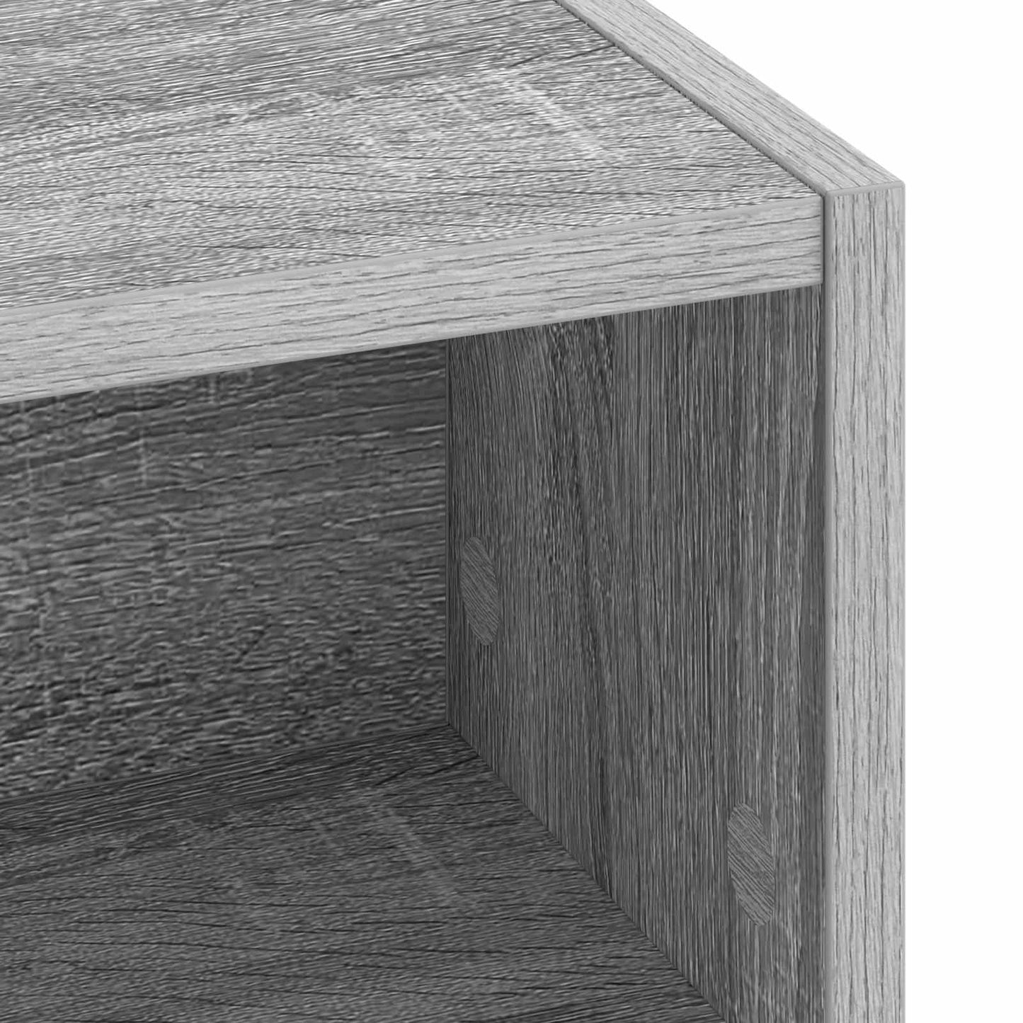 vidaXL Desk with Storage Grey Sonoma 100 x 50 x 91 cm
