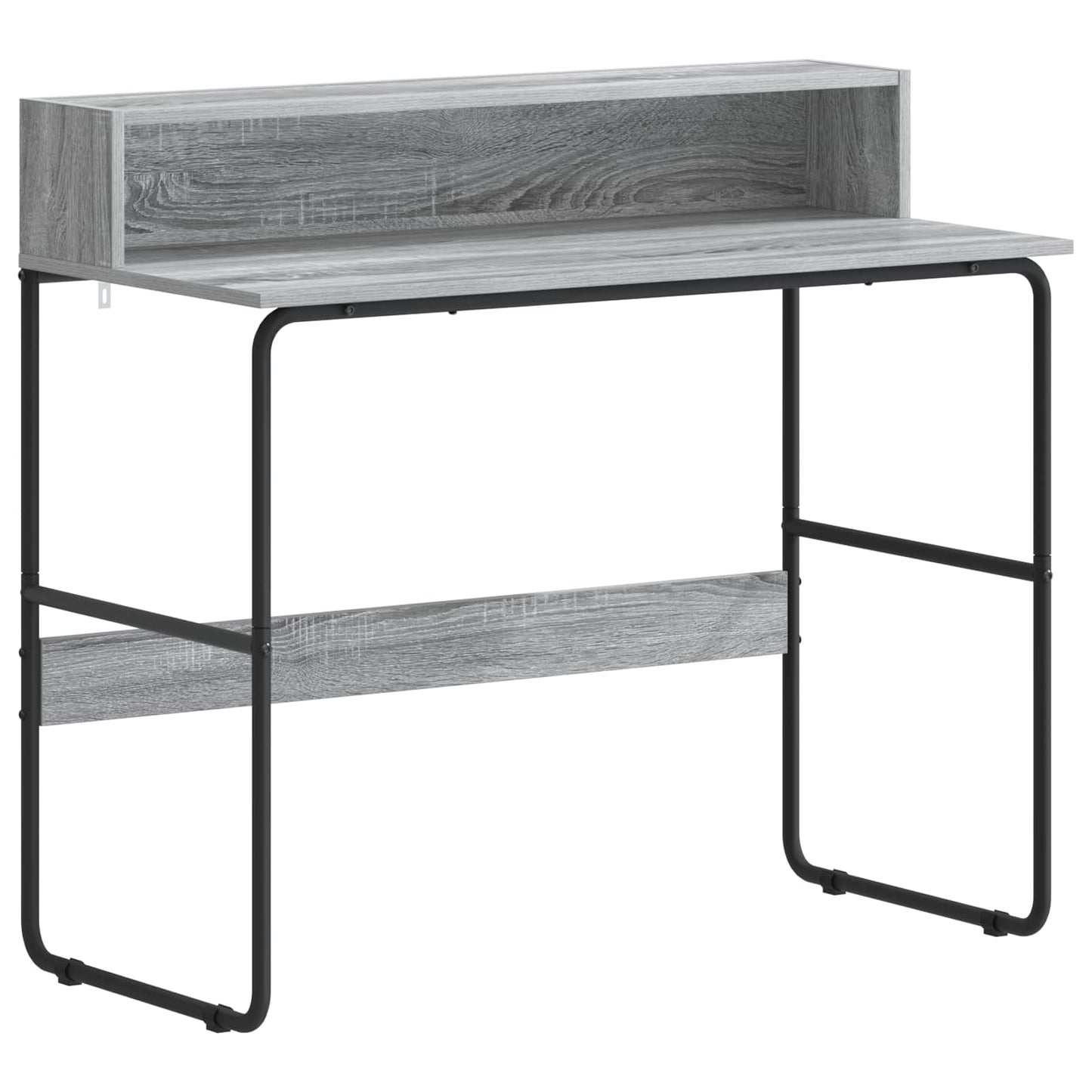 vidaXL Desk with Storage Grey Sonoma 100 x 50 x 91 cm