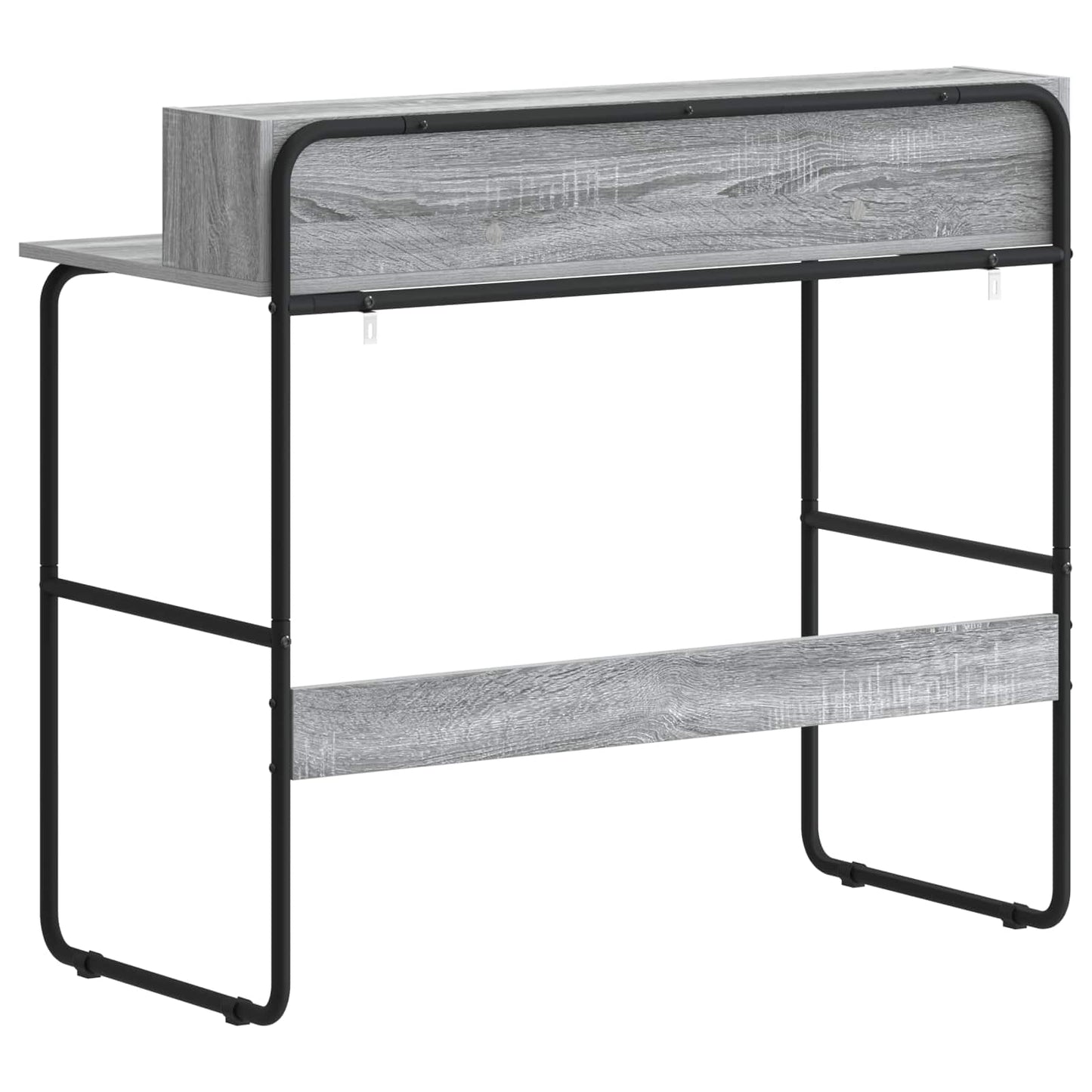 vidaXL Desk with Storage Grey Sonoma 100 x 50 x 91 cm