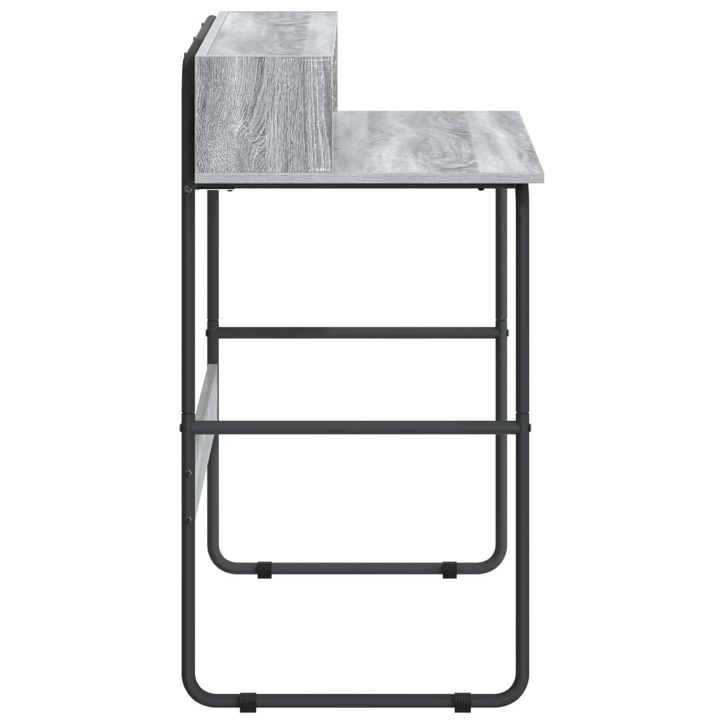 vidaXL Desk with Storage Grey Sonoma 100 x 50 x 91 cm