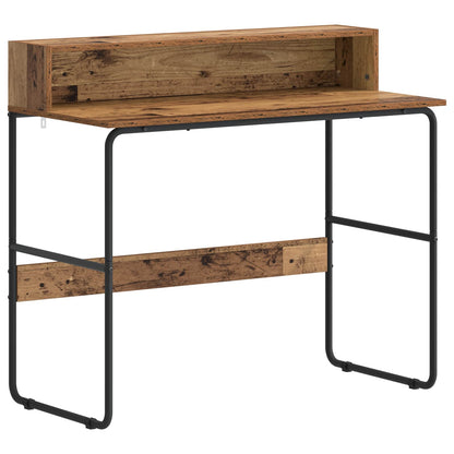 vidaXL Desk with Storage Old Wood 100 x 50 x 91 cm