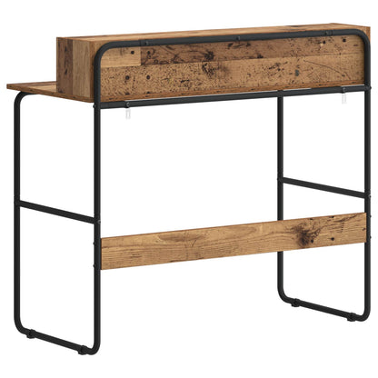 vidaXL Desk with Storage Old Wood 100 x 50 x 91 cm
