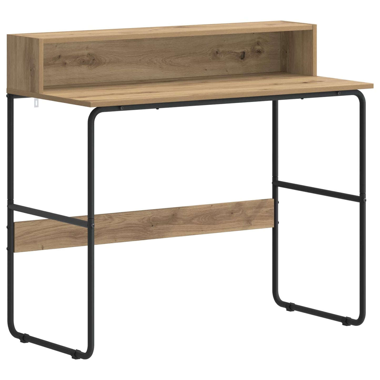 vidaXL Desk with Storage Artisan Oak 100 x 50 x 91 cm