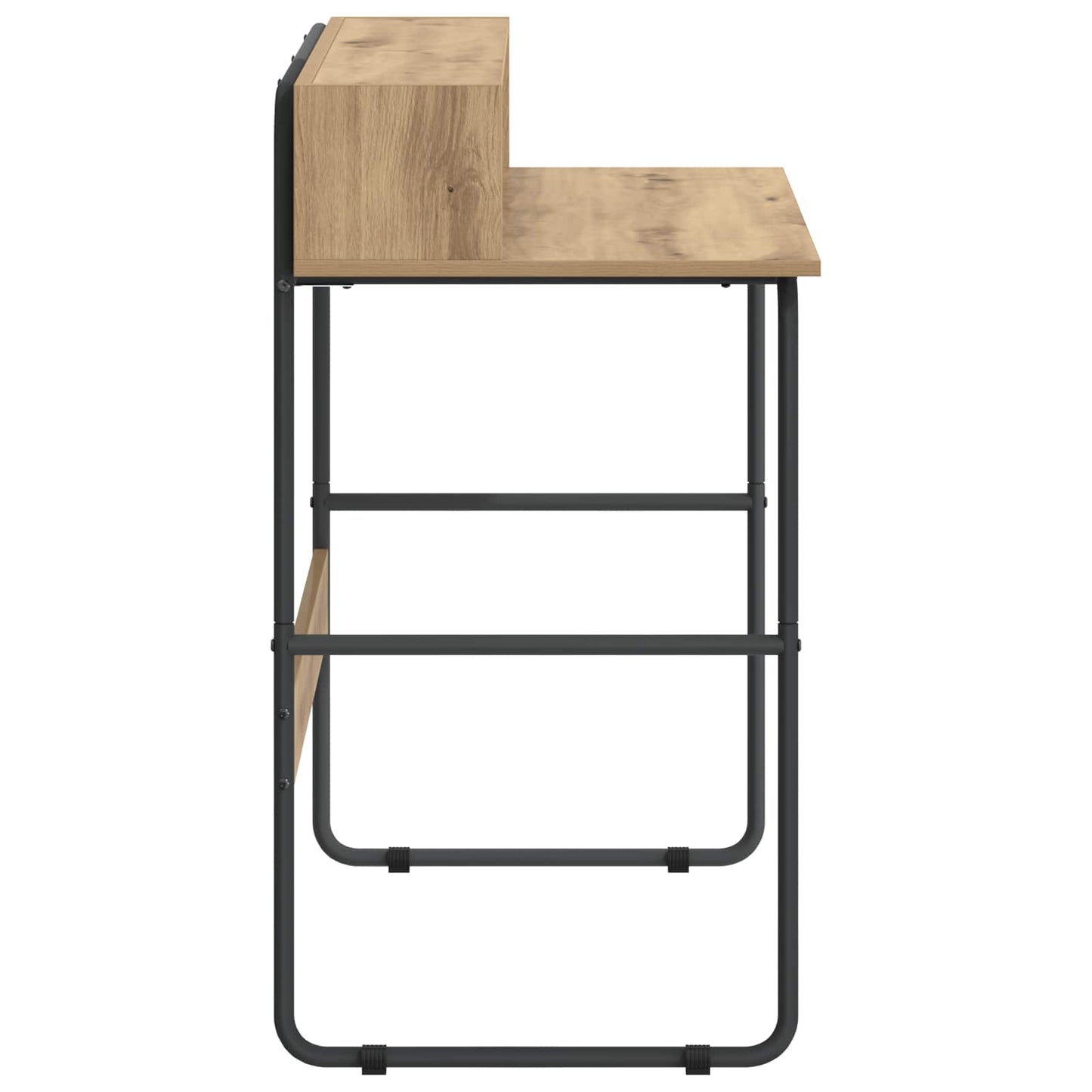vidaXL Desk with Storage Artisan Oak 100 x 50 x 91 cm