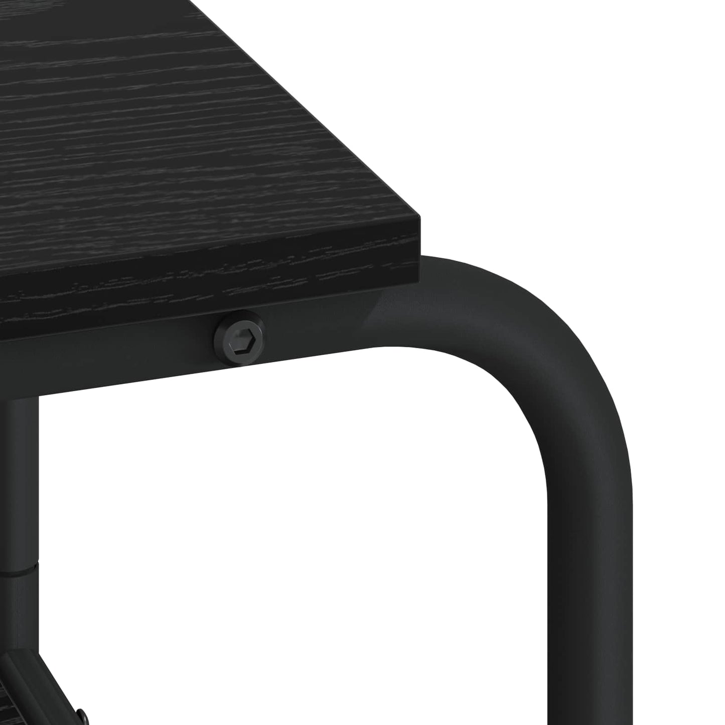 vidaXL Desk with Storage Black Oak 113.5 x 52 x 75.5 cm