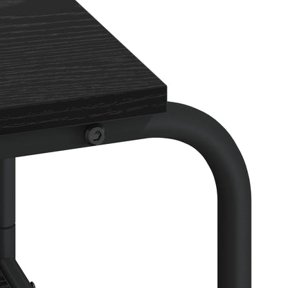vidaXL Desk with Storage Black Oak 113.5 x 52 x 75.5 cm
