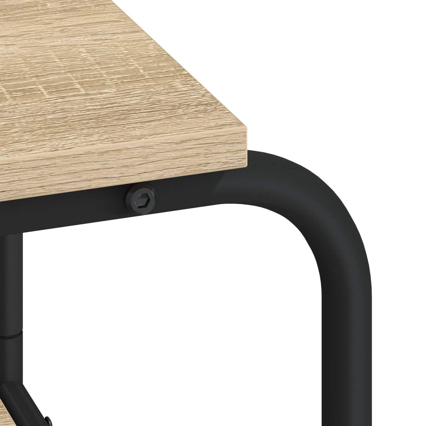 vidaXL Desk with Storage Sonoma Oak 113.5 x 52 x 75.5 cm
