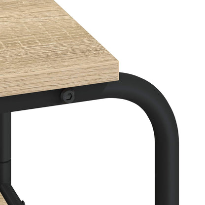 vidaXL Desk with Storage Sonoma Oak 113.5 x 52 x 75.5 cm