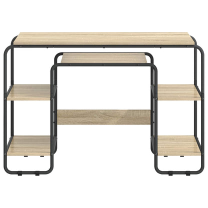 vidaXL Desk with Storage Sonoma Oak 113.5 x 52 x 75.5 cm