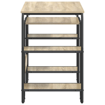 vidaXL Desk with Storage Sonoma Oak 113.5 x 52 x 75.5 cm