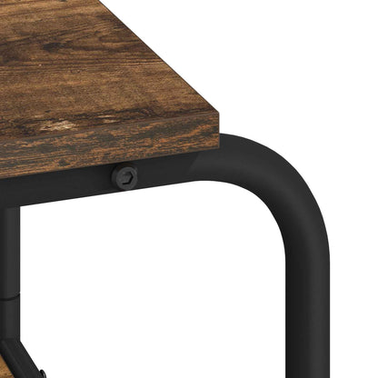 vidaXL Desk with Storage Smoked Oak 113.5 x 52 x 75.5 cm
