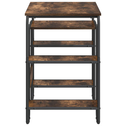 vidaXL Desk with Storage Smoked Oak 113.5 x 52 x 75.5 cm