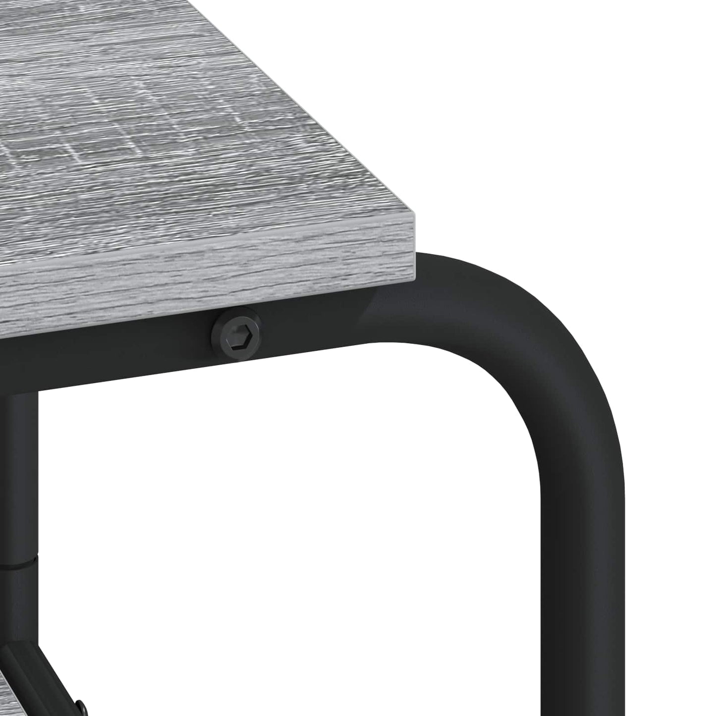 vidaXL Desk with Storage Grey Sonoma 113.5 x 52 x 75.5 cm