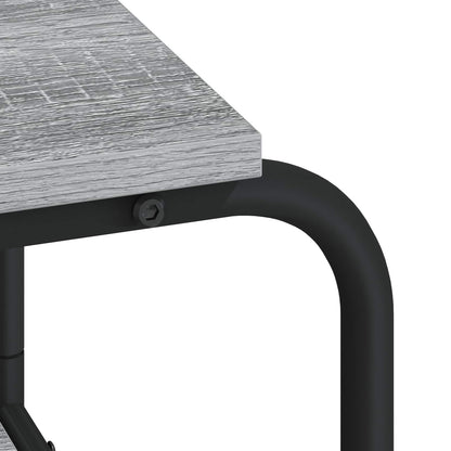 vidaXL Desk with Storage Grey Sonoma 113.5 x 52 x 75.5 cm