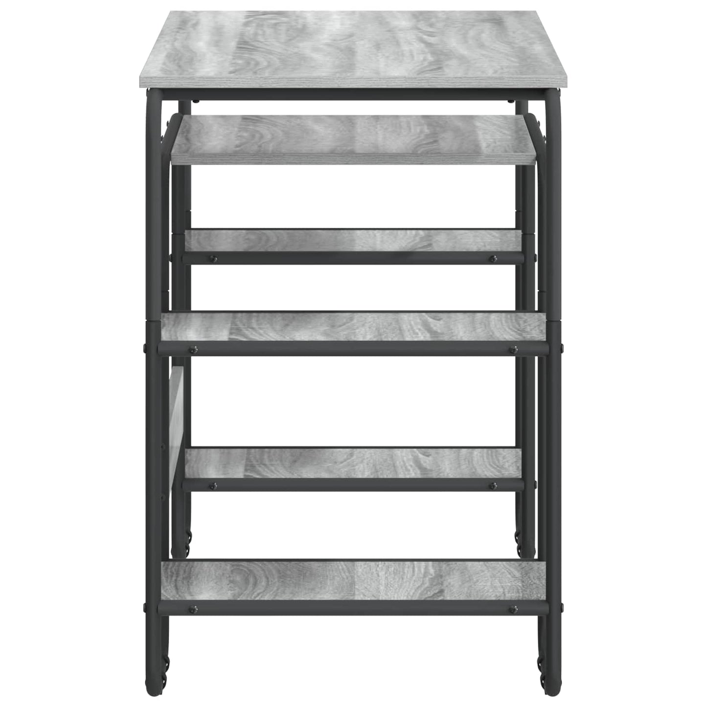 vidaXL Desk with Storage Grey Sonoma 113.5 x 52 x 75.5 cm