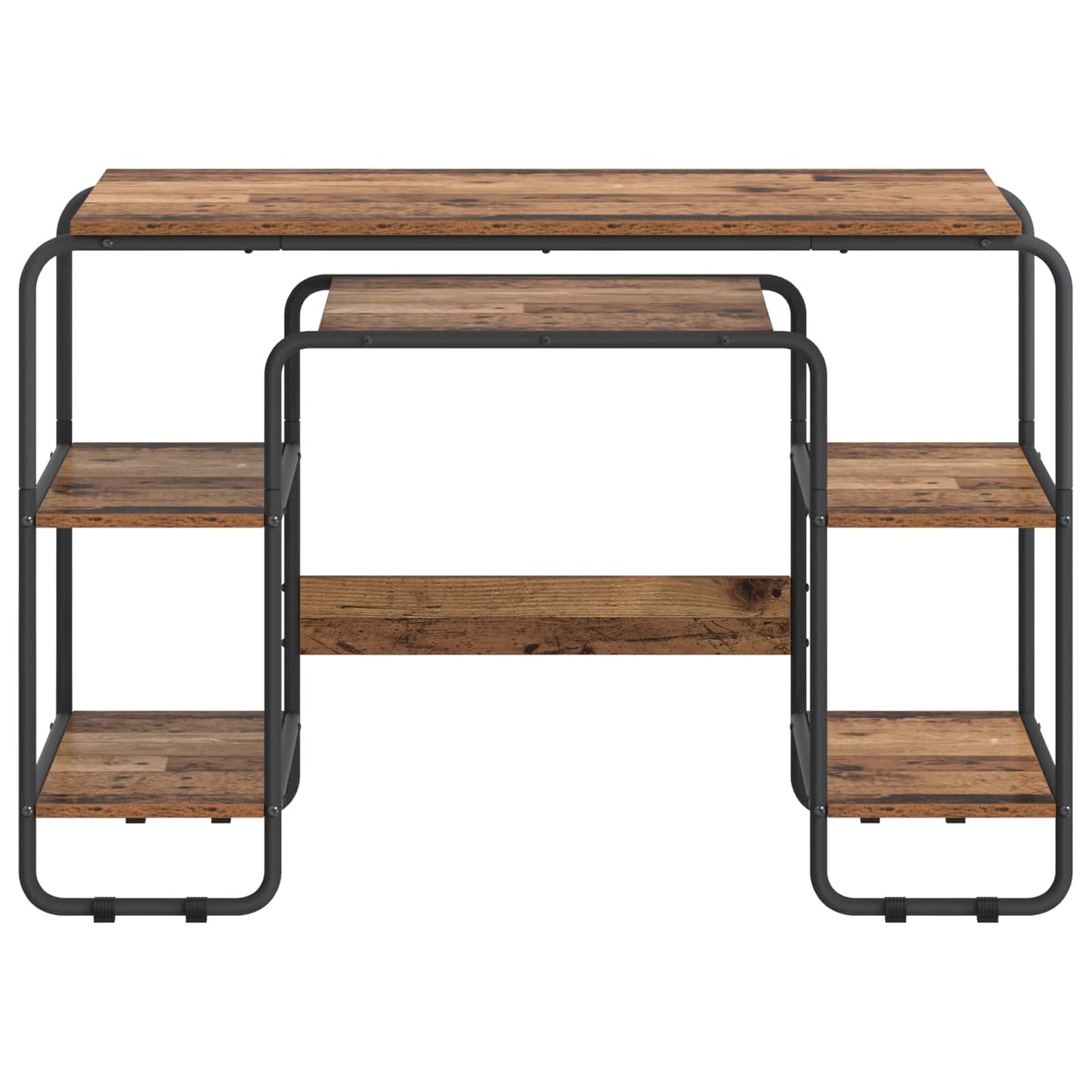 vidaXL Desk with Storage Old Wood 113.5 x 52 x 75.5 cm