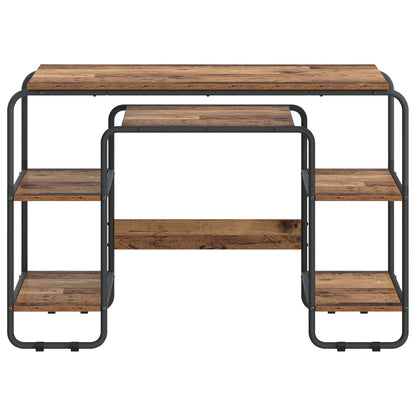 vidaXL Desk with Storage Old Wood 113.5 x 52 x 75.5 cm