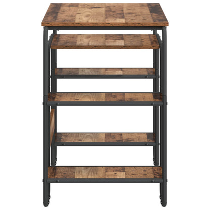 vidaXL Desk with Storage Old Wood 113.5 x 52 x 75.5 cm