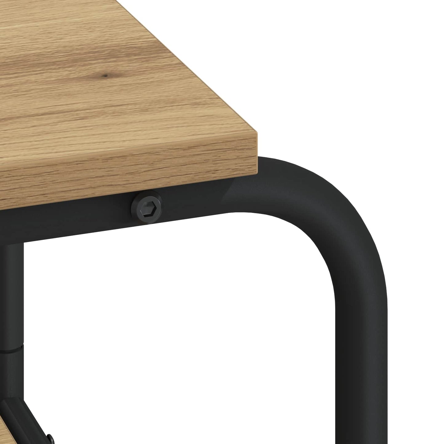 vidaXL Desk with Storage Artisan Oak 113.5 x 52 x 75.5 cm