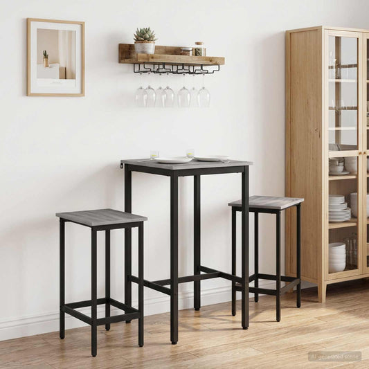 vidaXL Bar Table 52 x 52 x 90 cm Engineered Wood Grey Sonoma