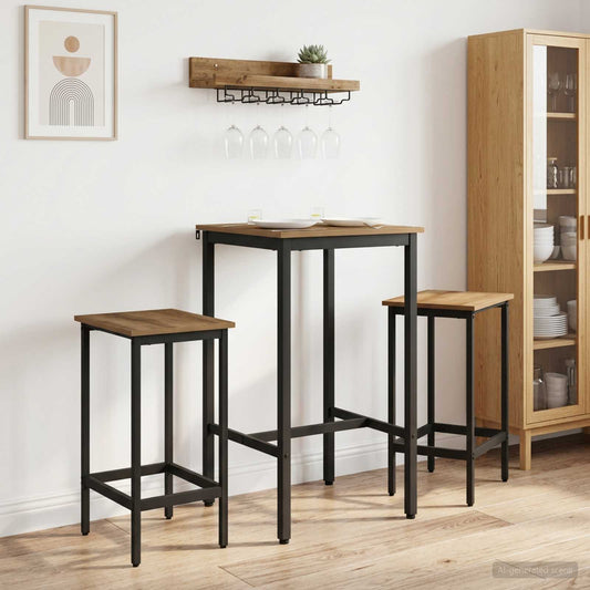 vidaXL Bar Table 52 x 52 x 90 cm Engineered Wood Artisan Oak
