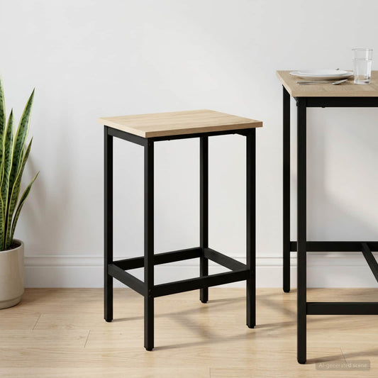 vidaXL Bar Stool Sonoma Oak 40 x 32 x 64 cm Engineered Wood