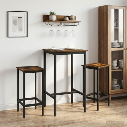 vidaXL Bar Stool 2 pcs Smoked Oak 40 x 32 x 64 cm Engineered Wood