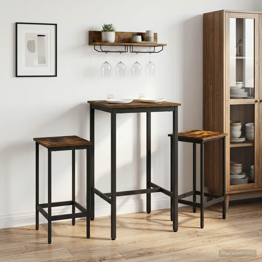 vidaXL Bar Stool 2 pcs Smoked Oak 40 x 32 x 64 cm Engineered Wood