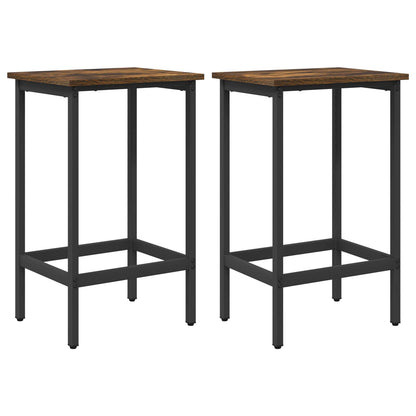 vidaXL Bar Stool 2 pcs Smoked Oak 40 x 32 x 64 cm Engineered Wood
