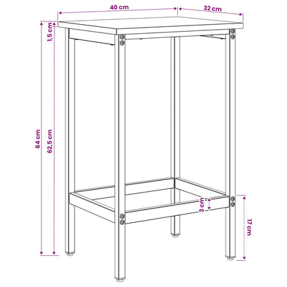 vidaXL Bar Stool 2 pcs Smoked Oak 40 x 32 x 64 cm Engineered Wood