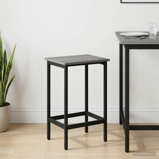 vidaXL Bar Stool Grey Sonoma 40 x 32 x 64 cm Engineered Wood