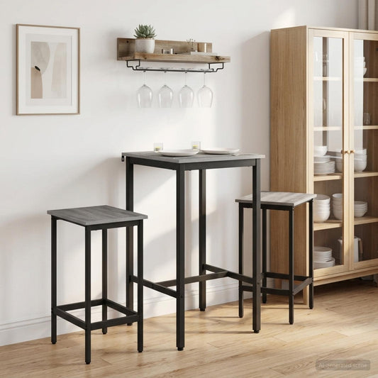 vidaXL Bar Stool 2 pcs Grey Sonoma 40 x 32 x 64 cm Engineered Wood