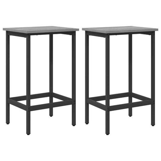 vidaXL Bar Stool 2 pcs Grey Sonoma 40 x 32 x 64 cm Engineered Wood
