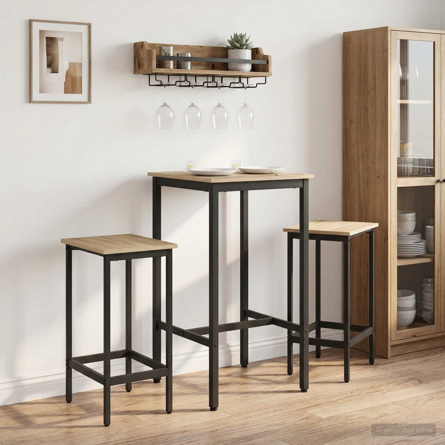 vidaXL Bar Table 52 x 52 x 110 cm Engineered Wood Sonoma Oak