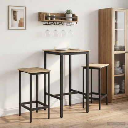 vidaXL Bar Table 52 x 52 x 110 cm Engineered Wood Sonoma Oak