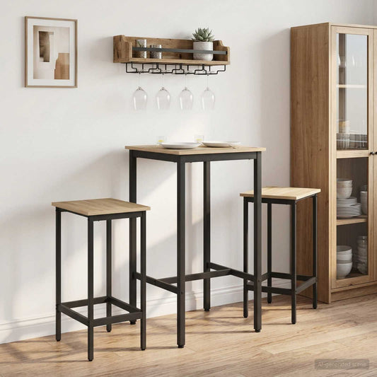 vidaXL Bar Table 52 x 52 x 110 cm Engineered Wood Sonoma Oak