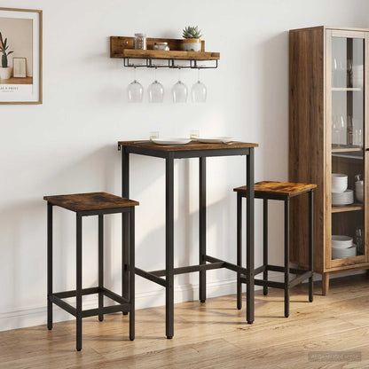 vidaXL Bar Table 52 x 52 x 110 cm Engineered Wood Smoked Oak