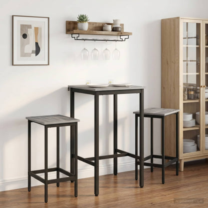 vidaXL Bar Table 52 x 52 x 110 cm Engineered Wood Grey Sonoma