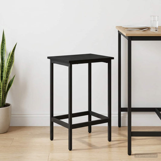 vidaXL Bar Stool Black Oak 40 x 32 x 74 cm Engineered Wood