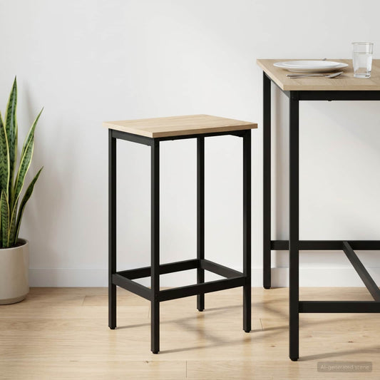 vidaXL Bar Stool Sonoma Oak 40 x 32 x 74 cm Engineered Wood
